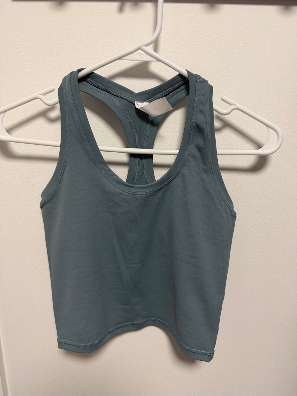 Racerback Crop Top - Teal Slate